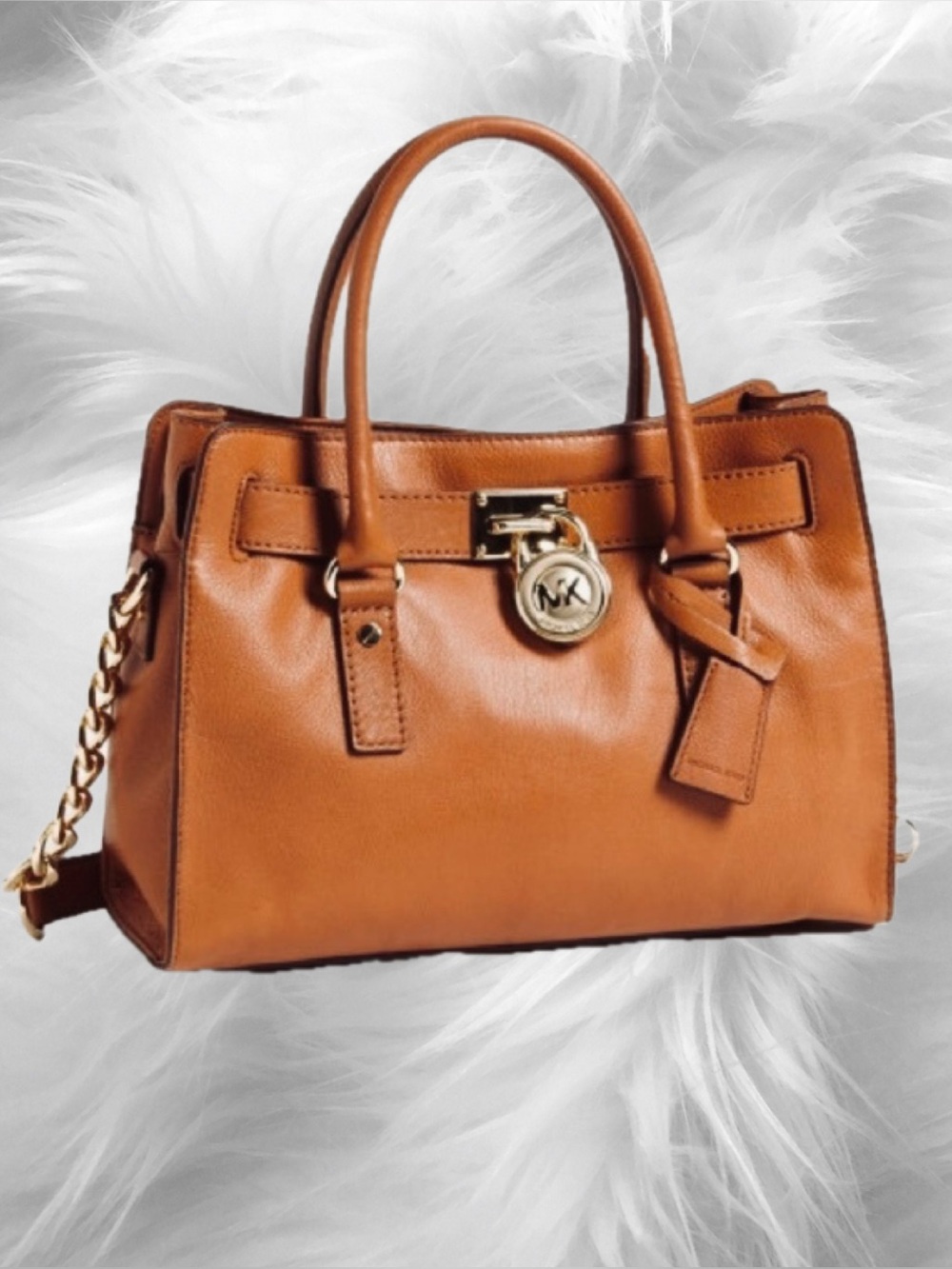 Michael Kors Large Cognac Hamilton Saffiano Tote - Picture 3 of 12